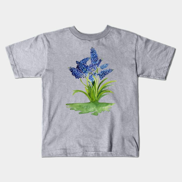 Grape Hyacinths Kids T-Shirt by Kirsty Topps